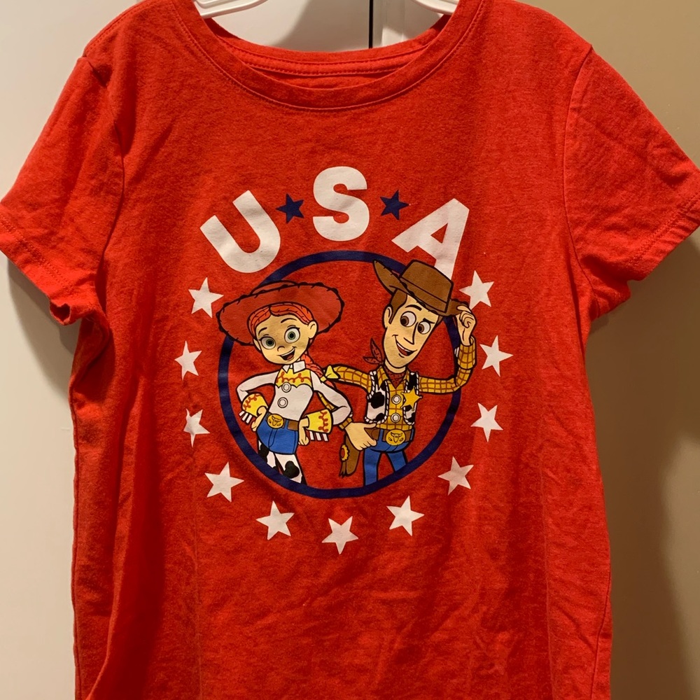 Disney Toy Story Patriotic USA Girls TShirt Medium
